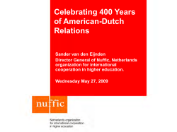 Celebrating 400 Years of American-Dutch Relations