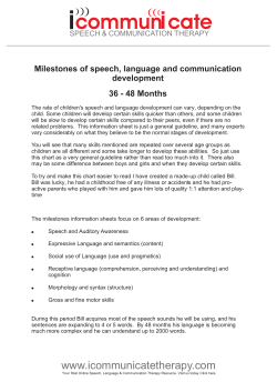 Milestones 36 - 48 months
