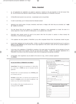 Application for Registration of a Prefix/Affix