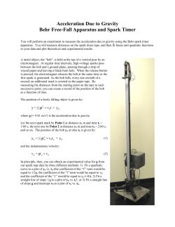 Acceleration Due to Gravity