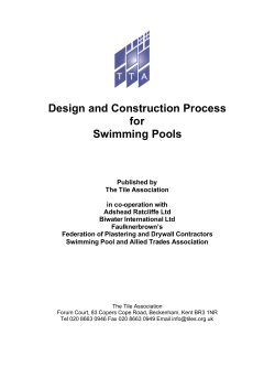 Design and Construction Process for Swimming Pools