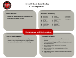 Renaissance and Reformation