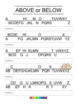 In each of the examples below, the letters of the alphabet have been