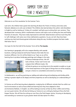 Summer Term 2017 Newsletter - Year 2