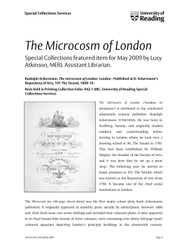 Microcosm of London - University of Reading