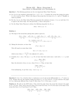 Solutions to HW due November 21
