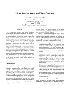 Efficient Run-Time Monitoring of Timing Constraints