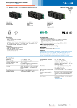 Felcom 64 - Power entry modules without line filter