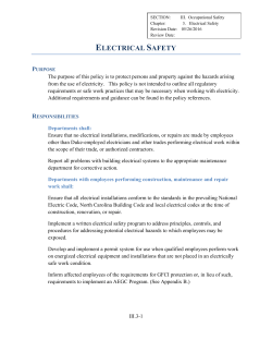 Electrical Safety - Duke Safety Office