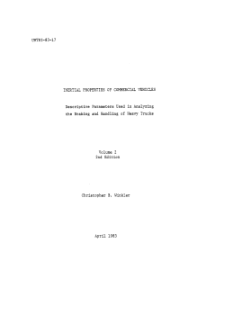 INERTIAL PROPERTIES OF COMMERCIAL VEHICLES