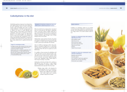 Carbohydrates in the diet