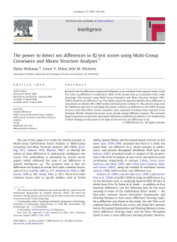 The power to detect sex differences in IQ test scores using Multi