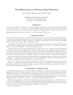 The Effectiveness of Thesauri-Aided Retrieval