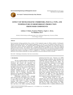 effect of methanogenic inhibitors, inocula type, and temperature on
