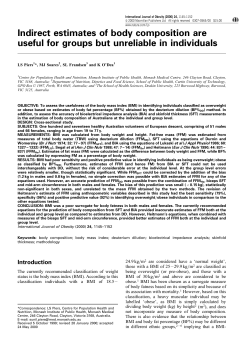 Indirect estimates of body composition are useful for groups