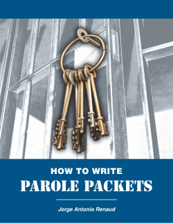 How to Write Parole Packets - Texas Criminal Justice Coalition