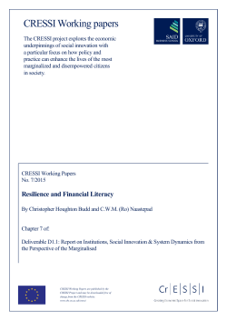 CRESSI Working papers - Said Business School