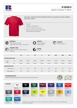 Adults` Classic T-Shirt R-180M-0