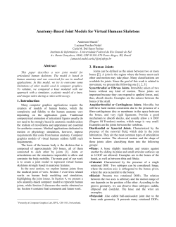 Anatomy-Based Joint Models for Virtual Humans - Inf