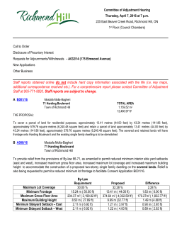 Agenda and Staff Reports - April 7, 2016 Meeting