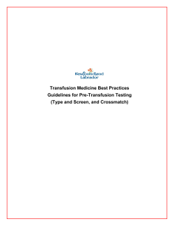 TITLE: Procedure for Inter-Hospital Transfer of Blood Components