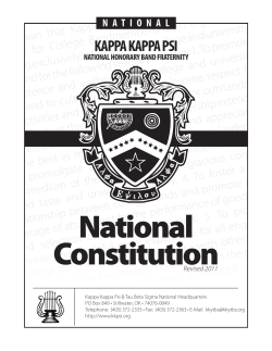 Kappa Kappa Psi National Constitution