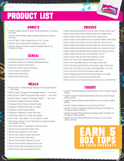 earn 5 - Box Tops for Education