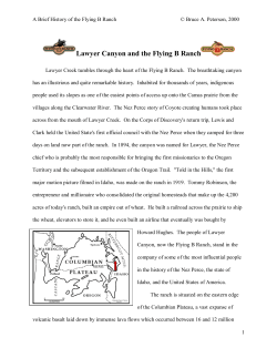 A brief history of Lawyer`s Canyon