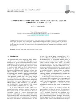 CONNECTIONS BETWEEN OBJECT CLASSIFICATION - DML-PL