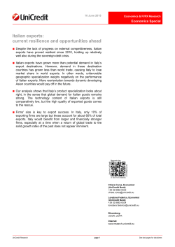 Italian exports: current resilience and opportunities ahead