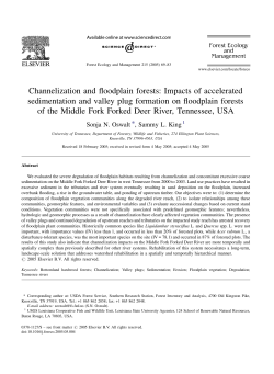 Channelization and floodplain forests: Impacts of accelerated