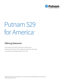 Putnam 529 Plan Offering Statement