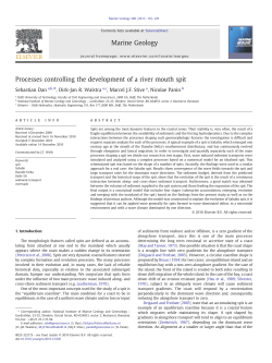 Processes controlling the development of a river mouth spit