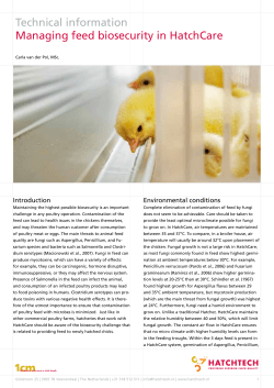 Technical information Managing feed biosecurity in HatchCare