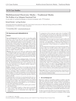 Multifunctional Electronic Media &ndash; Traditional Media