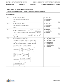 Maths Gr 12 Session 22 LH (Consol Exam P2B)2011