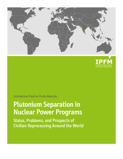 Plutonium Separation in Nuclear Power Programs
