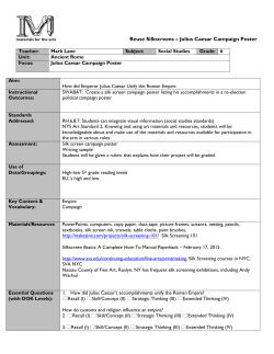 Reuse Silkscreens &ndash; Julius Caesar Campaign Poster