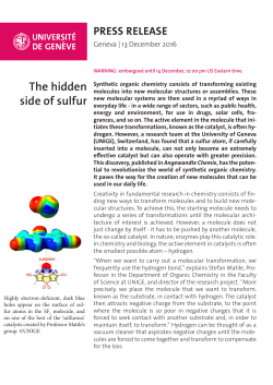 The hidden side of sulfur