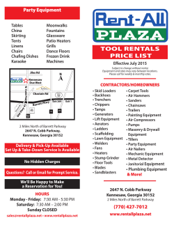 tool rentals price list - Rent