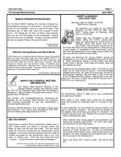 MARCH PRESENTATION REVIEW MARCH 2003 GENERAL