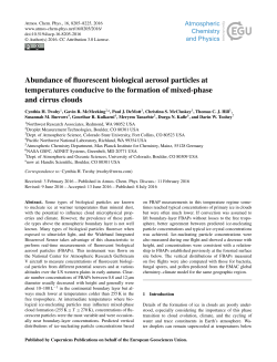 Abundance of fluorescent biological aerosol particles at