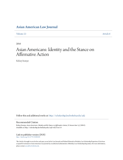 Asian Americans: Identity and the Stance on Affirmative Action