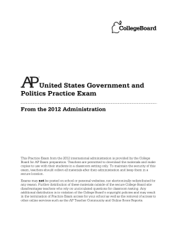 2012 International Practice Exam