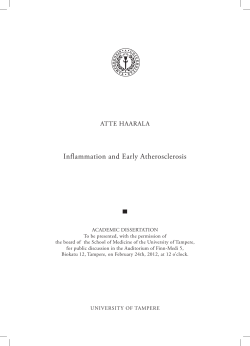 Inflammation and Early Atherosclerosis