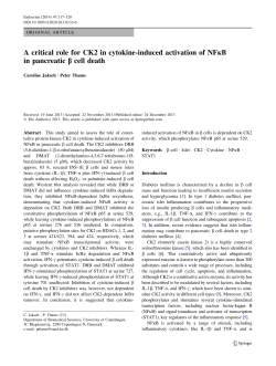 A critical role for CK2 in cytokine