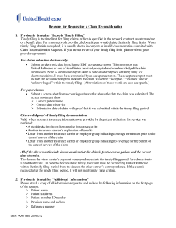 Claim Reconsideration - UnitedHealthcareOnline.com