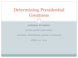 Determining Presidential Greatness