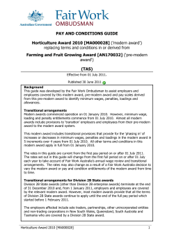 AN170032 Horticulture Award 2010