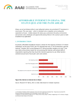 affordable internet in ghana: the status quo and the path ahead